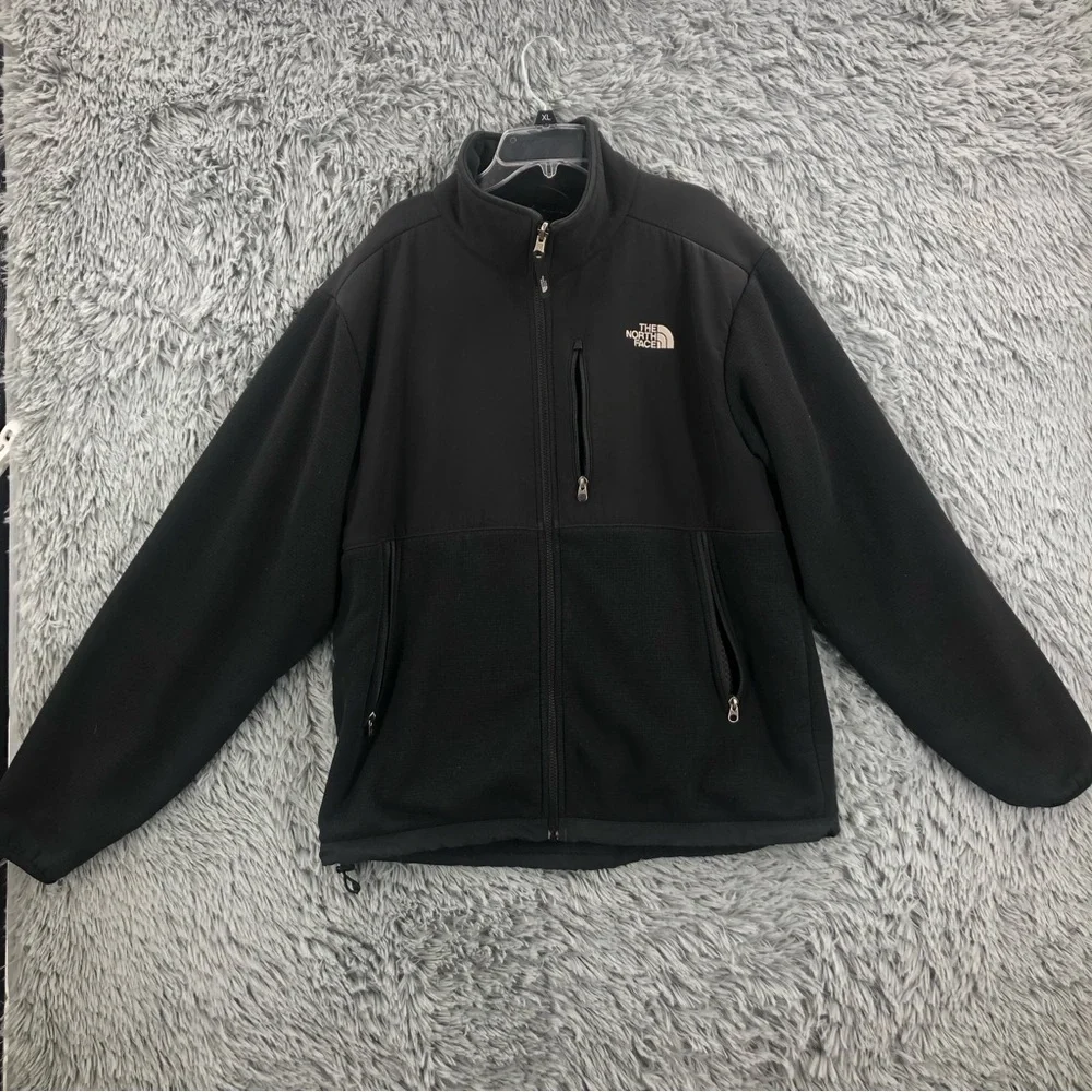 North Face Jacket Mens Large Denali Polartec Black Coat Fleece Interior Pockets